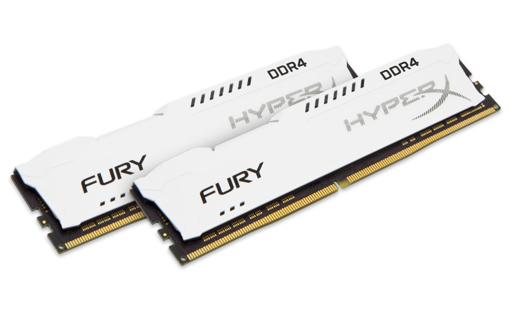 Kingston HyperX FURY, DDR4, 16GB (2x8GB kit), 2400MHz, DIMM, biele