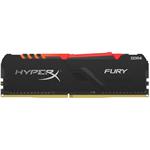 Kingston HyperX Fury, DDR4, DIMM, 3000 MHz, 8 GB, CL15, Intel XMP, RGB, čierna