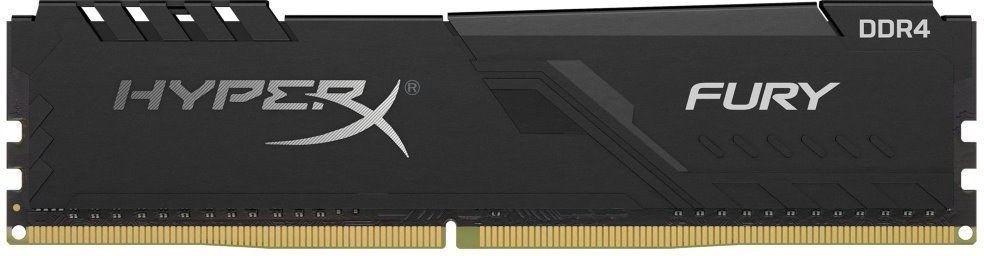 Kingston HyperX Fury, DDR4, DIMM, 3200 MHz, 4 GB, CL16, Intel XMP, čierna