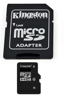 Kingston microSDHC 16GB class 10 + adaptér