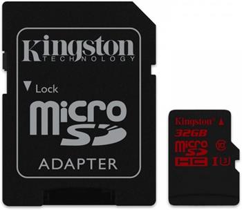 Kingston microSDHC 32GB + adaptér