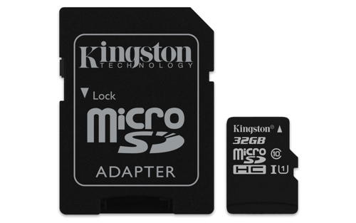 Kingston microSDHC 32GB + adaptér