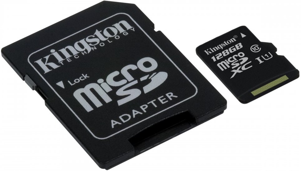 Kingston microSDXC 128GB + adaptér