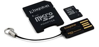 Kingston Mobility Kit G2 microSDHC 32GB + adaptér a čítačka, class 4