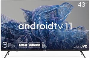 KIVI TV 43U750NB, 43" (109 cm),UHD, Android TV 11, Black, 3840x2160, 60 Hz, Sound by JVC, 2x12W, 53 kWh/1000h , BT5.1, H