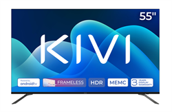 KIVI TV 55U730QB, 55" (139cm), HD LED TV, AndroidTV 11, Black, 3840x2160, 60 Hz,2x8W, 33 kWh/1000h ,HDMI ports 2