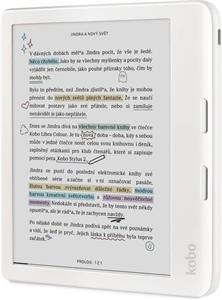 Kobo Libra Colour, čítačka kníh, farebný displej, biela