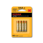 Kodak ULTRA PREMIUM, alkalická batéria, AAA, 4 ks, blister
