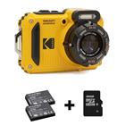 Kodak WPZ2 Yellow, bundle digitálny fotoaparát s extra batériou a 16 GB pamäťovou kartou