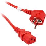 Kolink sieťový napájací kábel k PC 230V, 1.8m, červený