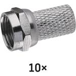 Konektor F vidlica pre koax CB50, CB100, 10 ks
