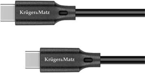 Kruger&Matz KM1260 kábel USB-C 100W, 1,0m, čierny