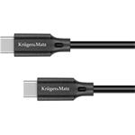 Kruger&Matz KM1261 kábel USB-C 100W, 2,5m, čierny