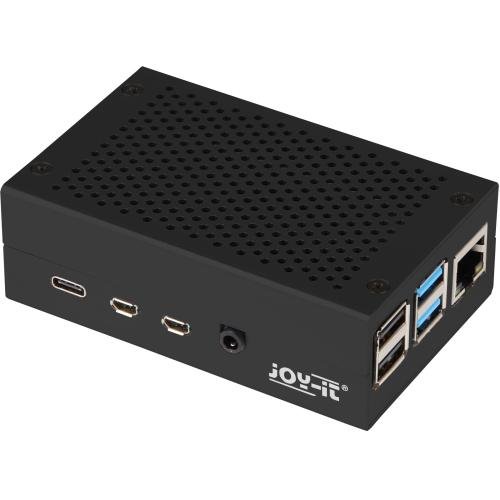 Kryt Raspberry case Alu pro Raspberry Pi 4 B, černá (Joy-it)