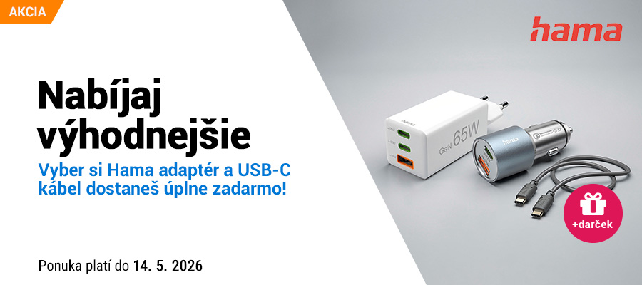 Kup si Hama adaptér a USB-C kábel dostaneš zdarma!