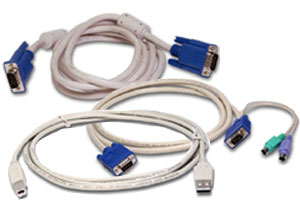 KVM kabel, 1.8 m, PS/2, USB, VGA, audio kit