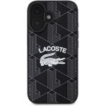 Lacoste Blend Monogram MagSafe kryt pre iPhone 16, čierny