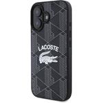 Lacoste Blend Monogram MagSafe kryt pre iPhone 16, čierny