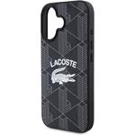 Lacoste Blend Monogram MagSafe kryt pre iPhone 16, čierny