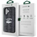 Lacoste Blend Monogram MagSafe kryt pre iPhone 16, čierny