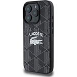 Lacoste Blend Monogram MagSafe kryt pre iPhone 16 Pro, čierny