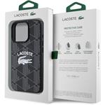 Lacoste Blend Monogram MagSafe kryt pre iPhone 16 Pro, čierny