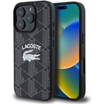 Lacoste Blend Monogram MagSafe kryt pre iPhone 16 Pro, čierny