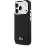 Lacoste Iconic Petit Pique Camera Stand MagSafe kryt pre iPhone 17 Pro, čierny