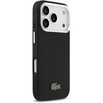 Lacoste Iconic Petit Pique Camera Stand MagSafe kryt pre iPhone 17 Pro, čierny