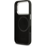 Lacoste Iconic Petit Pique Camera Stand MagSafe kryt pre iPhone 17 Pro, čierny