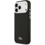Lacoste Iconic Petit Pique Camera Stand MagSafe kryt pre iPhone 17 Pro Max, čierny