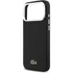 Lacoste Iconic Petit Pique Camera Stand MagSafe kryt pre iPhone 17 Pro Max, čierny