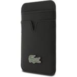 Lacoste Iconic Petit Pique MagSafe kryt + peňaženka pre iPhone 17, čierny
