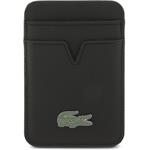 Lacoste Iconic Petit Pique MagSafe kryt + peňaženka pre iPhone 17 Pro Max, čierny