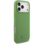 Lacoste Iconic Petit Pique MagSafe kryt + peňaženka pre iPhone 17 Pro Max, zelený