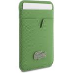 Lacoste Iconic Petit Pique MagSafe kryt + peňaženka pre iPhone 17 Pro Max, zelený