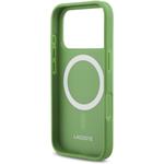 Lacoste Iconic Petit Pique MagSafe kryt + peňaženka pre iPhone 17 Pro, zelený