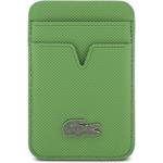 Lacoste Iconic Petit Pique MagSafe kryt + peňaženka pre iPhone 17 Pro, zelený