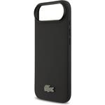 Lacoste Iconic Petit Pique MagSafe kryt + peňaženka pre iPhone Air, čierny