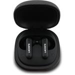 Lacoste Iconic Petit Pique TWS, bezdrôtové slúchadlá, čierne