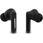 Lacoste Iconic Petit Pique TWS, bezdrôtové slúchadlá, čierne
