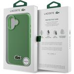 Lacoste Iconic Petit Pique Woven Logo MagSafe kryt pre iPhone 16 Plus, zelený