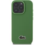 Lacoste Iconic Petit Pique Woven Logo MagSafe kryt pre iPhone 16 Pro Max, zelený