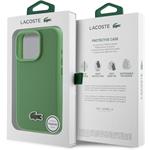 Lacoste Iconic Petit Pique Woven Logo MagSafe kryt pre iPhone 16 Pro Max, zelený