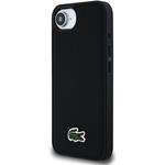 Lacoste Iconic Petit Pique Woven Logo MagSafe kryt pre iPhone 16e, čierny