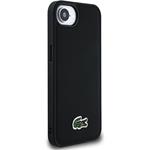 Lacoste Iconic Petit Pique Woven Logo MagSafe kryt pre iPhone 16e, čierny