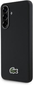 Lacoste Iconic Petit Pique Woven Logo MagSafe kryt pre Samsung Galaxy A56, čierny