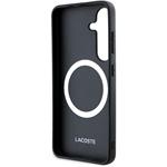 Lacoste Iconic Petit Pique Woven Logo MagSafe kryt pre Samsung Galaxy S25, čierny