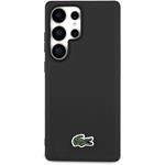 Lacoste Iconic Petit Pique Woven Logo MagSafe kryt pre Samsung Galaxy S25 Ultra, čierny