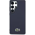Lacoste Iconic Petit Pique Woven Logo MagSafe kryt pre Samsung Galaxy S25 Ultra, modrý